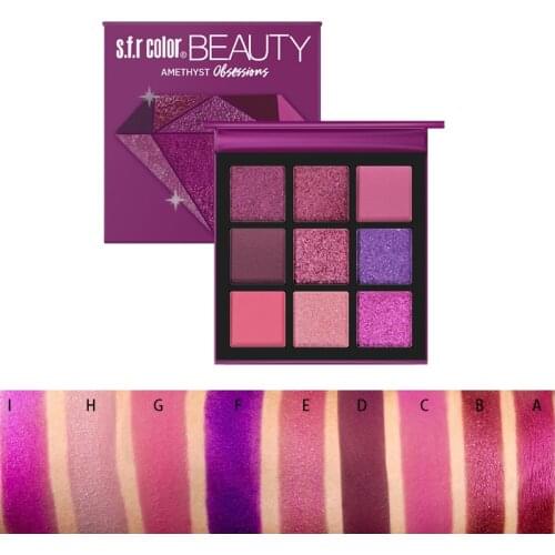 Mode eyeshadow palette 9 Kleuren Matte Oogschaduw palette Glitter Make-Up Shimmer And Shine Diamond Make setCosmetica