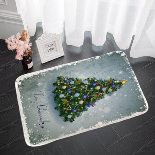 Christmas Rug Creative 3D Printing Hallway Carpets and Rugs for Bedroom Living Room Carpet Kitchen Bathroom Anti-Slip Floor Mats