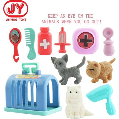 Simulation Pets Doctor Princess Furniture for dolls toys for girls Gift home puzzle Model toys education house Toys for Children