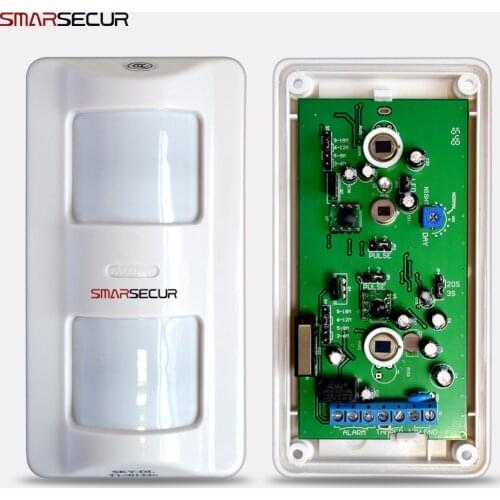 Smarsecur High quality wired outdoor PIR detector with 20kg pet immunity solid anti false alarm infrared detector
