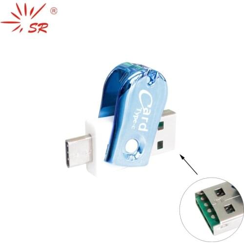 SR Type-C Peanut USB 2.0 4 Colors Card Reader Micro SD TF 2 IN 1 Mobile Phone OTG Adapter for PC Laptop