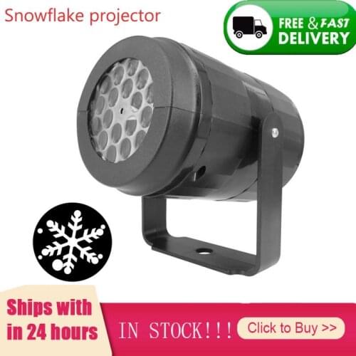 LED Stage Lights LED Snowflake Light White Snowstorm Projector Christmas Atmosphere Holiday Family Party Special Lamp Indoor