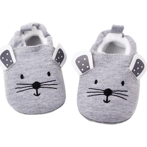 Newborn Baby Boys Girls Slippers Soft Sole Non Skid Crib House Shoes Cute Animal Winter Warm Booties First Walker Crib Shoes