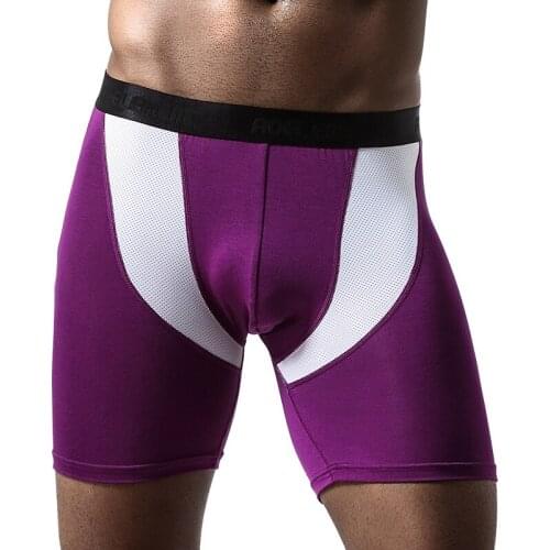 Underpants for Quality Sexy Panties L-5XL Spot 2021 New Color Matching Men BoxerUnderwear Man Male Shorts Seamless Long Leg