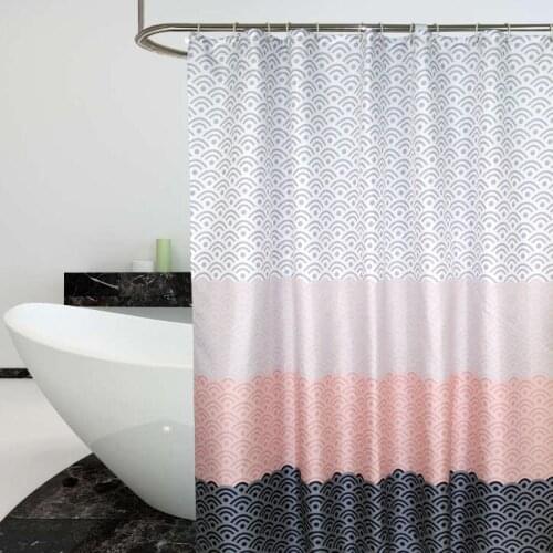 Polyester Thicken Shower Curtain Japanese Anti-mildew Aesthetic Shower Curtain Waterproof Cortina Ducha Bath Accessories DE50YL