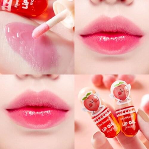 Peach Temperature Change Repair Lip Oil Moisturizes Prevents Dryness And Prevents Peeling