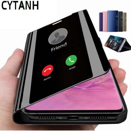 Mirror Flip Case for Samsung A51 A71 A01 A10 A11 A20S A21 A31 A41 A30S A50S A60 A70E Book Cover for Galaxy S20 Plus M31 M21 M30S