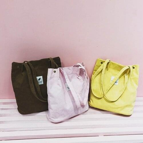 Women Ladies Corduroy Handbags Shoulder Bag Ladies Tote Purse Messenger 20CA