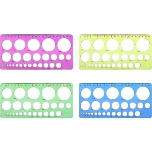 1PC Plastic Circles Geometric Template Ruler Stencil Drawing Tool Stationery for Student