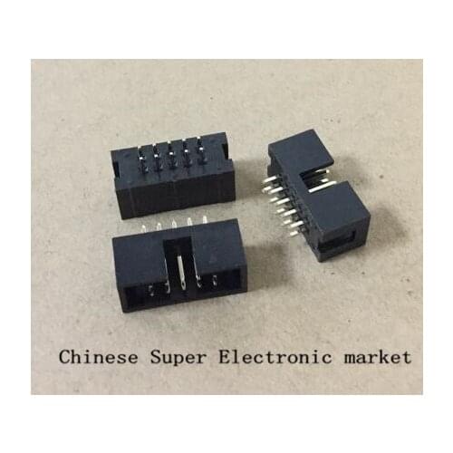 10PCS DC3-10P 2.54mm Pitch Dual Row 5x2 ISP Download JTAG I/O Socket