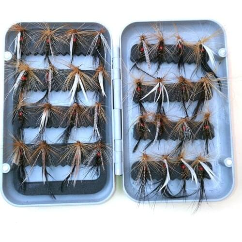 32Pcs/set Trout Nymph Fly Fishing Lure Dry/Wet Flies Nymphs Ice Fishing Lures With10# hooks Artificial Bait with Box