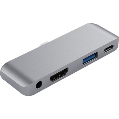 4 IN 1 Type-c New HUB USB-C to HD+3.5+USB+PD HUB Docking Dtation For Ipad Pro