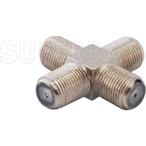Superbat F Adapter F Jack to Female to Jack to Jack "+" Type RF Coaxial Connectors