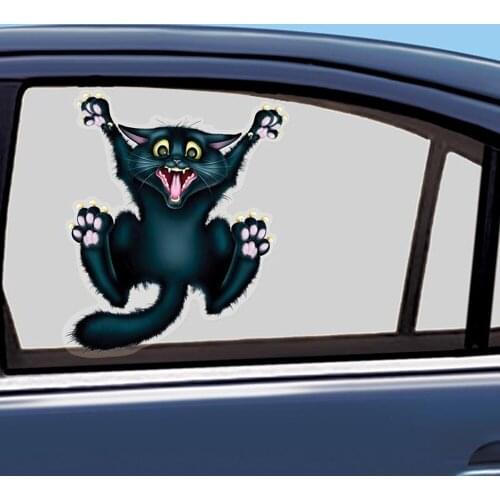 Aliauto Car-styling Funny Car Sticker and Decal Crazy Cat Window Pegatinas Accessories for Volkswagen Mercedes Golf Skoda Toyota