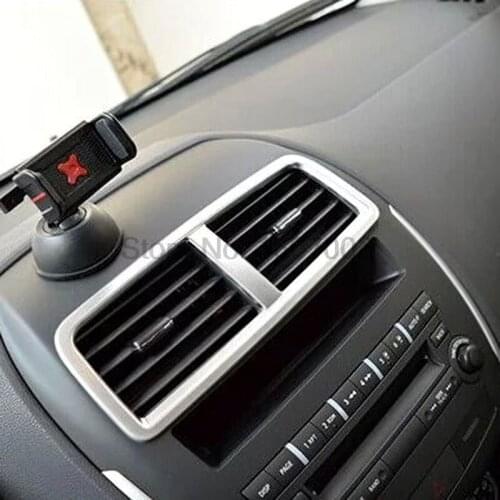 For Peugeot 4008 2014 5pcs Chrome Interior Air Conditioning A/C Vents Outlet Cover Moulding Trim Decoration Car Accessories