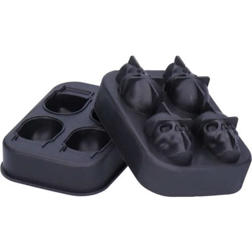 Ice Mold Ice Maker Mould Skull Shape Design Temperature Resistance for Cocktails for Beverages