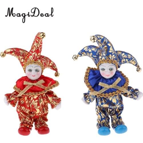 16cm Pretty Italian Porcelain Triangel Doll in Colorful Clothes Home Decoration