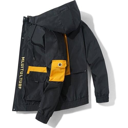 Men Streetwear Jackets Hip Hop Bomber Jacket 2020 Man Harajuku Muti Pockets Cargo Outwear Harajuku Overcoat