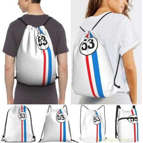 Herbie (53) Men Purpose Drawstring Backpack Bags Women Outdoor Travel Backpacks Gym Training Swimming Fitness Bag