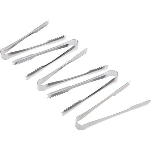 New5pcs Ice Sugar Stainless Buffets Tongs Wedding Party Candy Buffet Bar Home Kitchen Tools Portable Outdoor BBQ Ice Cream Tools