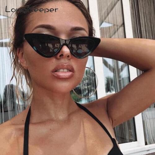 Vintage Small Cat Eye Sunglasses Women Brand Designer Black Triangle Sun Glasses Ladies Sexy Retro Eyewear Female Oculos De Sol