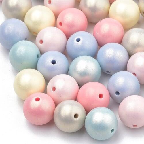 Pandahall 200pcs/bag 8mm Acrylic Jewelry Beads Round Colorful Bead DIY Bracelet Necklace Making