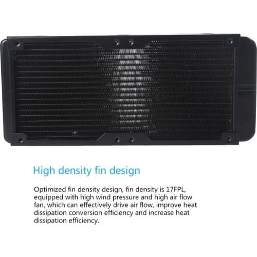 Water Cooling Computer Radiator 18 Pipe Aluminum Heat Exchanger Liquid Cooling Heat Sink for CPU PC Water Cool System