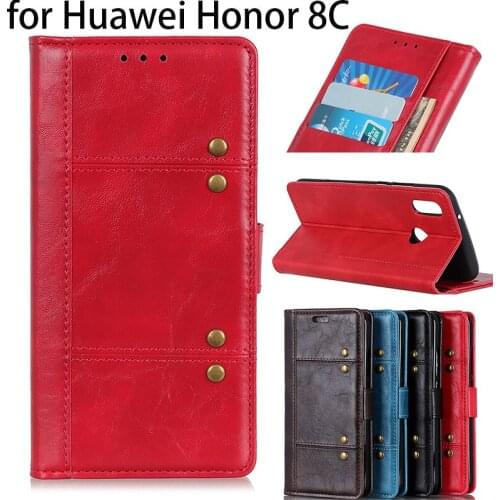 For Huawei Honor 8C Luxury android phone PU leather flip case coque,Honor8c Sweety Business stand anti break cover fundas