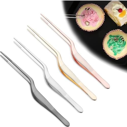 Stainless Steel Seafood Plating Tweezer BBQ Clip Barbecue Tongs Serving Presentation Kitchen Chef Supplies Churrasco Tool