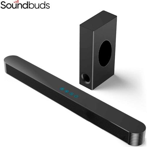 Soundbuds 120W Wired and Wireless Speaker Stereo Surround Sound Soundbar Home TV System with Subwoofer