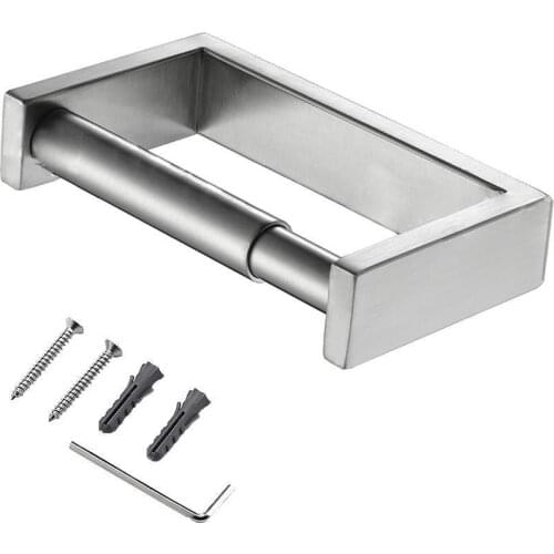 Steel Bathroom Shelf Wall Mounted Toilet Paper Holder Toilet Paper Roll Towel Rack Stand For Home Bathroom Accessories