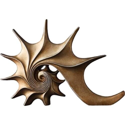 Resin Conch Statue Sea Snail Animal Sculptures Whelk Figurines Crafts Christmas Gift Porch Home Office Decoration Ornaments