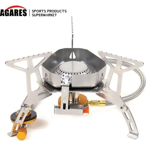Outdoor Gas Stove Camping Gas Burner Folding Electronic Stove Hiking Portable Foldable Split Stoves Windproof Picnic Stove