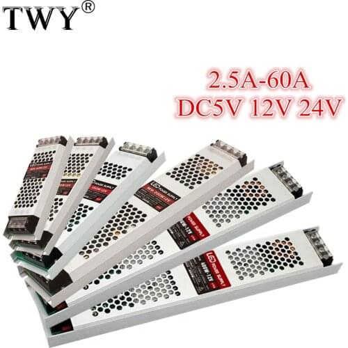 Ultra Thin LED Power Supply DC12V 5V 24V 200W 300W Led Driver AC190-240V Lighting Transformers for LED Strip Light