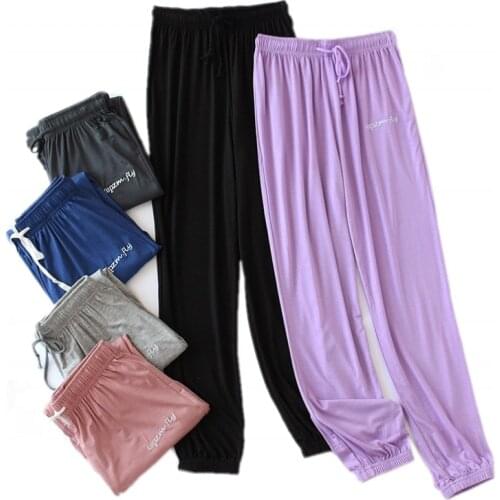 Spring Autumn Women Modal sleep bottoms Female Cool nighty trousers sleepwear pyjama Ladies Simple Fashion pajama pants
