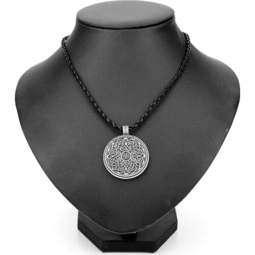 Vintage Flower Pendant Necklace For Women Rope Chain Amulet Yoga Necklace
