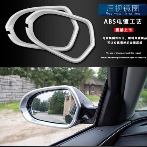 Car Side Rear View Mirror Ring Trim Protective Sticker Cover Fit For Audi A6 2012-2015