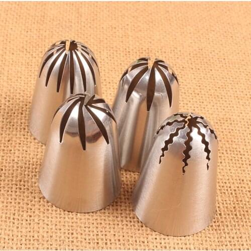 1pcs Large Cake Decorating Tips Fondant Icing Piping Nozzles Pastry Tips Cookies Baking Tools Stainless Steel Pastry Tube