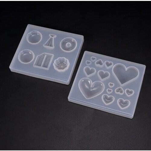 1 PCS Translucent Candy Heart Silicone Mold 3D Craft Mould Art Decorating Tool Cake Jewelry Mold