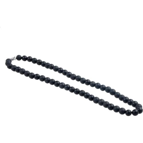 100% Bian stone bianshi black necklace carve 8mm bianshi necklace for women and men jewelry