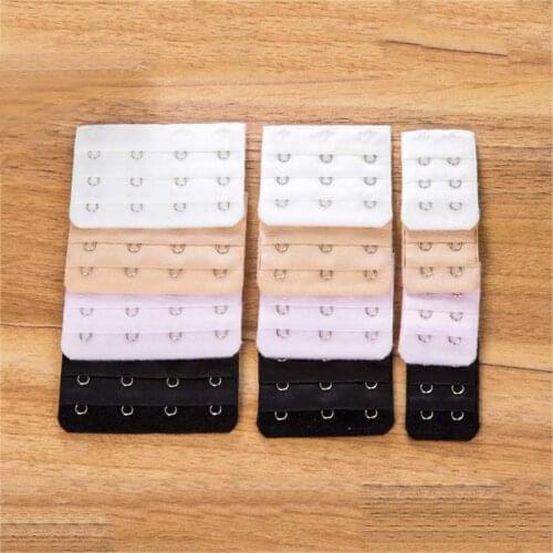 3Pcs Adjustable Bra Extension Buckle 3 Row 2 Hook Bra Extender Underwear Lengthened Bra Extender Women Underwear 2/3/4/5 Buckle