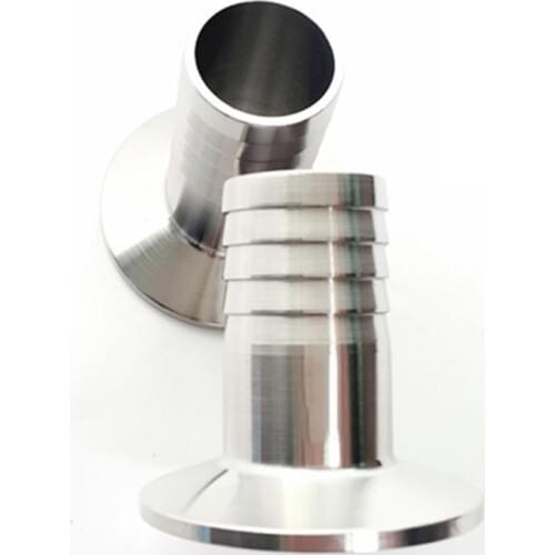 45mm 1-3/4" Hose Barb x 2" Tri Clamp SUS 316L Stainless Steel Sanitary Tri-Clamp Hosetail Coupler Fitting Home Brew