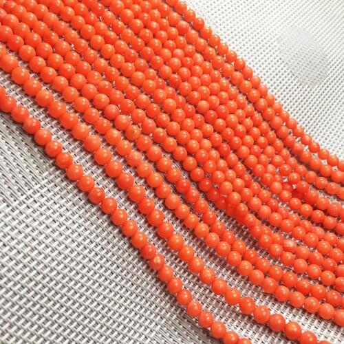 5mm Natural Stone Coral Beads Round Loose Isolation Beads For Jewelry Making DIY For Charms Bracelet Necklace Accessories 14