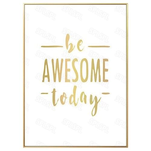 Diy Diamond Painting Nordic Style Simple Advanced Golden Words Black English Letters Atmospheric Green Plant Paintings