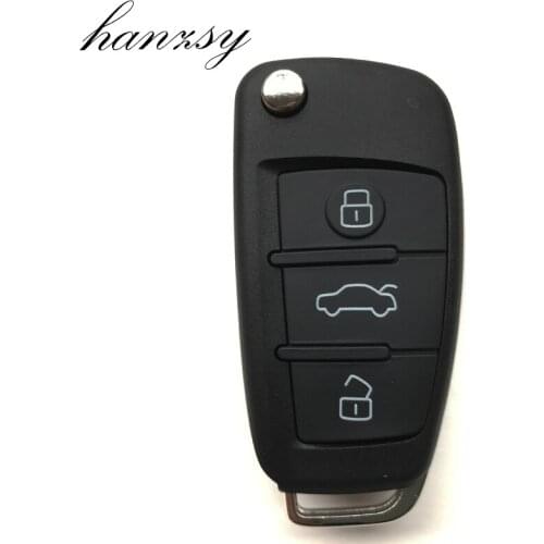 3 Button Flip Car Key Case For VW VOLKSWAGEN/Pasha /Bora/Skoda/Seat/AUDI A6 Replacement Remote key shell Blank Fob No Blade