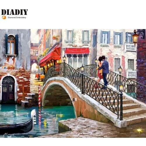 DIADIY Round &square ,Diamond Embroidery, Bridge couple ,Full,5D,DIY Diamond Painting,Cross Stitch,3D,Diamond Mosaic,Decor