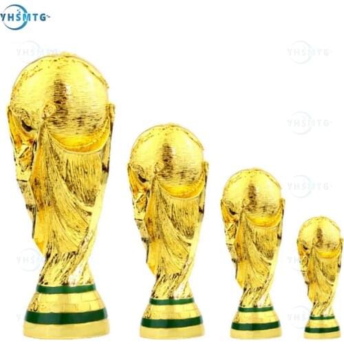 European Football Trophy Golden Resin World Champions Soccer Trophies Mascot Football Fan Gift Home Office Decoration Craft 2022