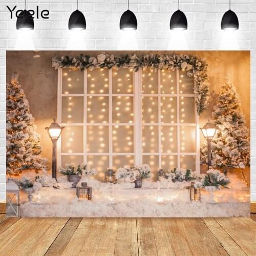 Yeele Winter Christmas Backdrops Glitter Spots Window Baby Portrait Photography Background Photo Studio Photographic Photozone