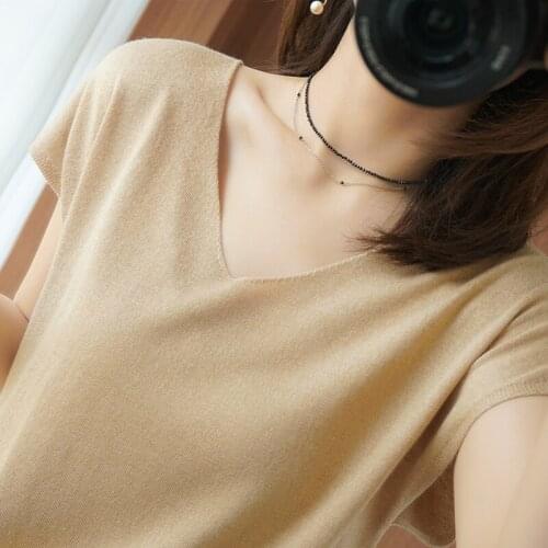 2021 New Summer T Shirt Women Elasticity Oversized T-Shirt Woman Clothes Female Tops Short sleeve Womens tube top knit Canale