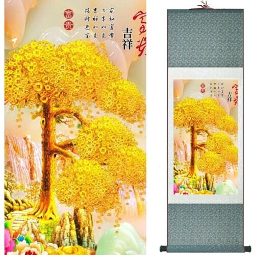 Chinese letter art painting the letter art silk scroll painting Traditional Chinese letter painting20190905023